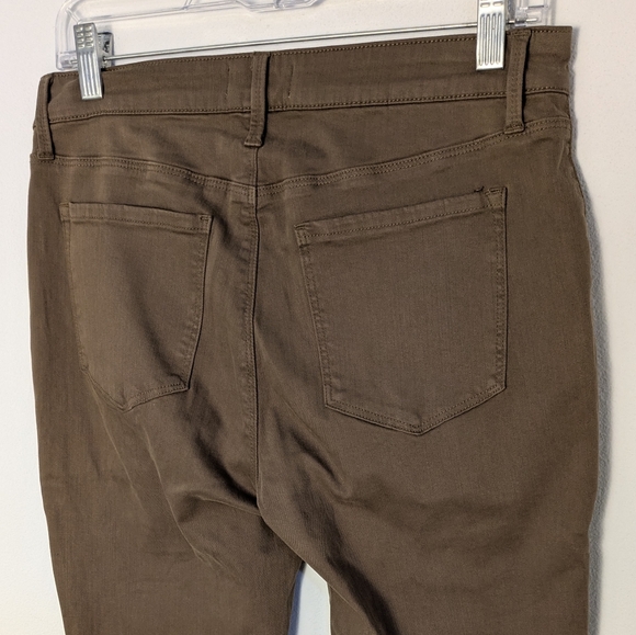 Pistola Jeans Womens Brown Moto Ankle Faux Zipper Pants Stretchy Punk Sz 29 EUC - Picture 7 of 12